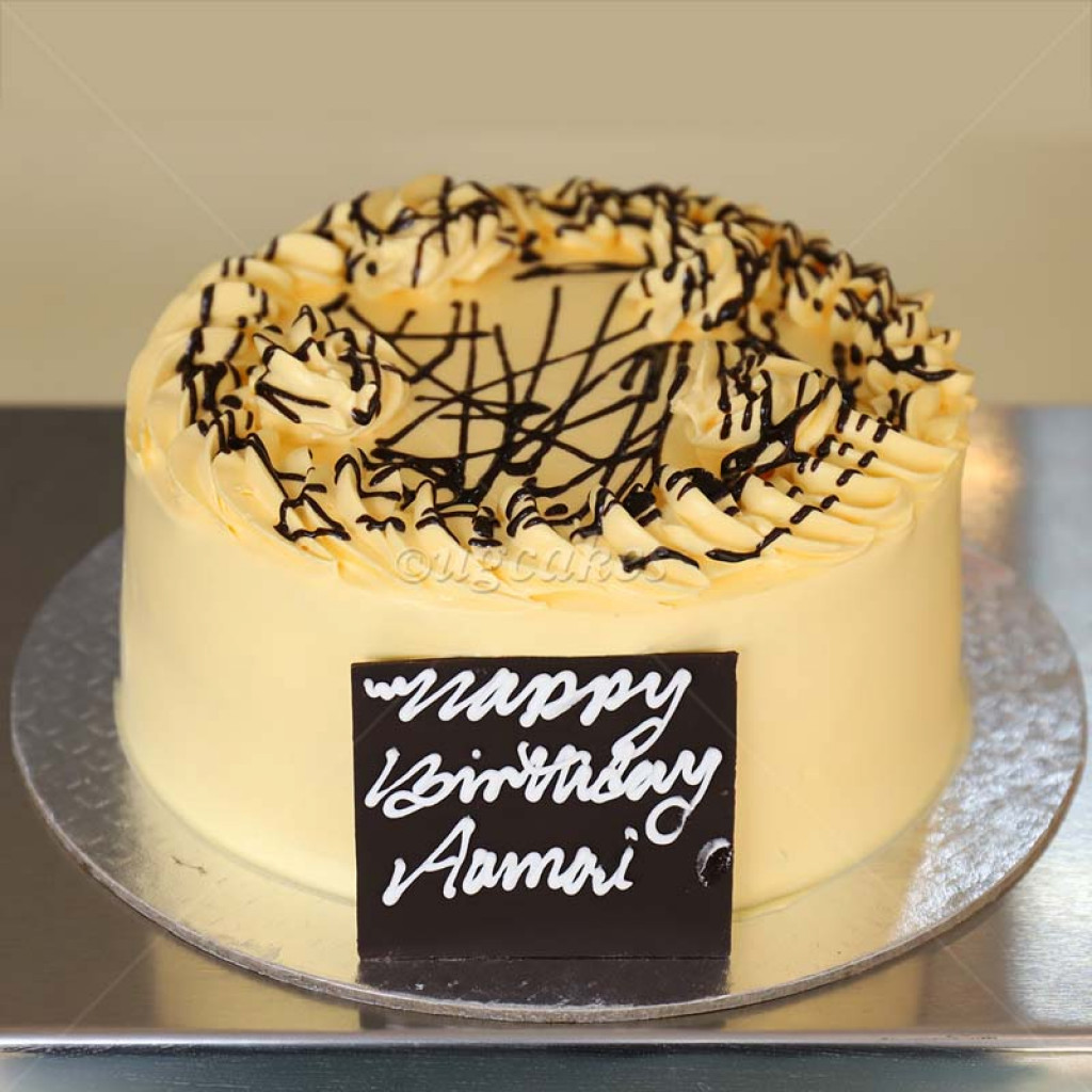 Buy/Send Butterscotch Cake Half kg Eggless Online- FNP